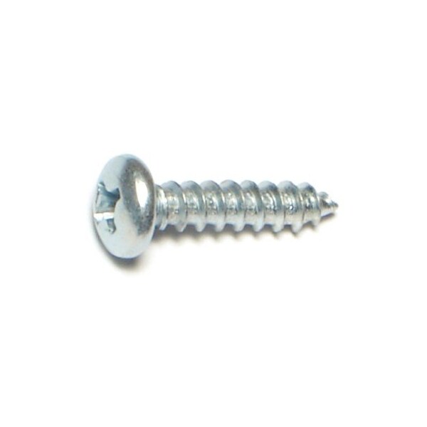 Midwest Fastener Sheet Metal Screw, #8 x 3/4 in, Zinc Plated Steel Pan Head Phillips Drive, 60 PK 62706 - main
